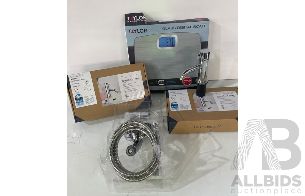 CLARK, TAYLOR, Assorted Bathroom Accessories - Lot of 4 - Total ORP $435.90