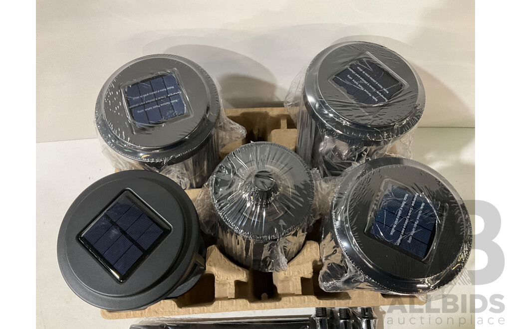NATURALLY SOLAR 5 SOLAR Led Pathway Lights (Vintage Style) - BARAK OBAMA a Promised Land & Assorted Household Items - Lot of 4 - Estimated Total ORP $160.00