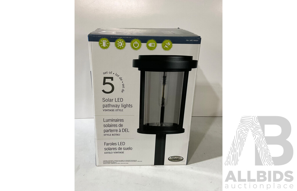 Naturally solar led pathway lights vintage style sales