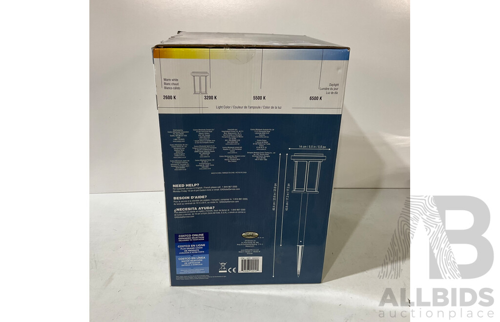NATURALLY SOLAR 5 SOLAR Led Pathway Lights (Vintage Style) - BARAK OBAMA a Promised Land & Assorted Household Items - Lot of 4 - Estimated Total ORP $160.00