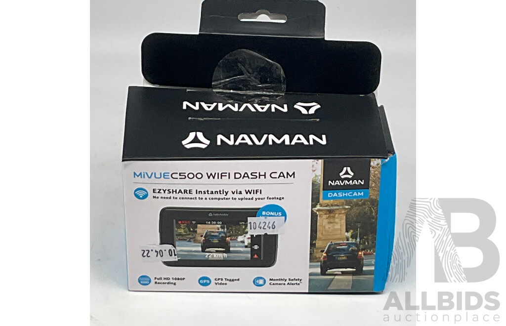 NAVMAN (AA00C500) MiVue C500 WiFi 1080P With GPS Tagging ORP $199.00