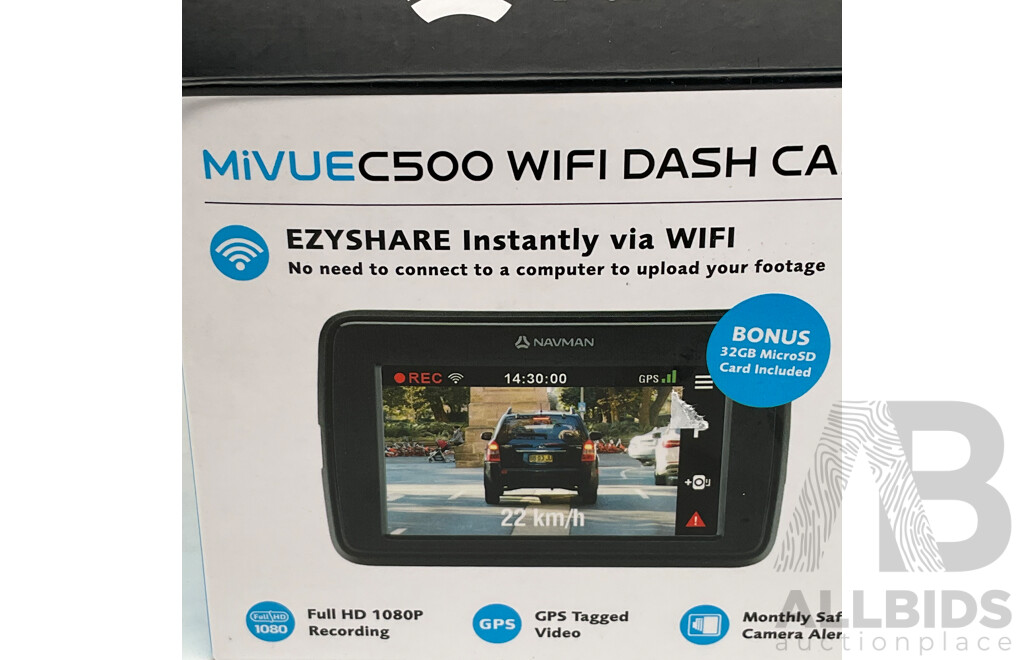 NAVMAN (AA00C500) MiVue C500 WiFi 1080P With GPS Tagging ORP $199.00