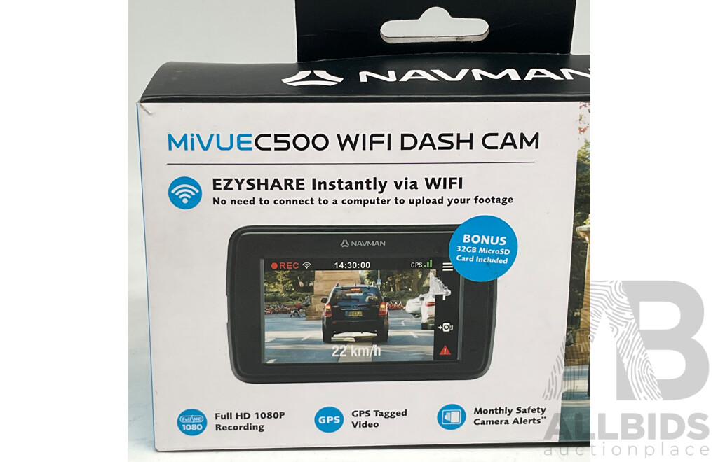 NAVMAN (AA00C500) MiVue C500 WiFi 1080P With GPS Tagging ORP $199.00