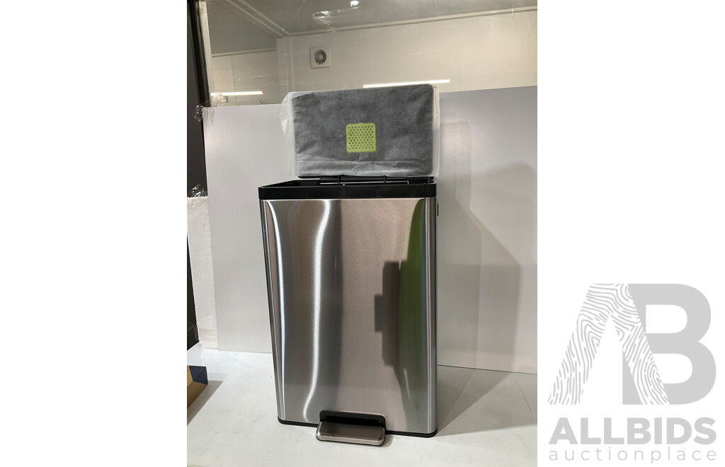 SENSIBLE ECO LIVING Step Bin 47L (1600211), CLARK (CL10007.C5A) Round Basin Mixer - LOT of 2 - TOTAL ORP $302.94