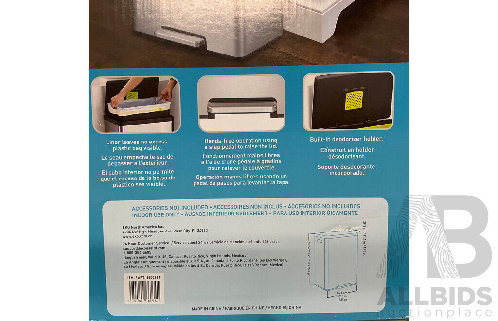 SENSIBLE ECO LIVING Step Bin 47L (1600211), CLARK (CL10007.C5A) Round Basin Mixer - LOT of 2 - TOTAL ORP $302.94