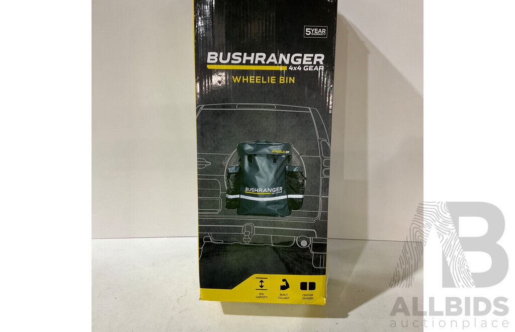 BUSH RANGER (110527) 4x4 Wheelie Bin, CASCADE MOUNTAIN TECH & Other Camp Items - LOT of - 6 - Estimated $170