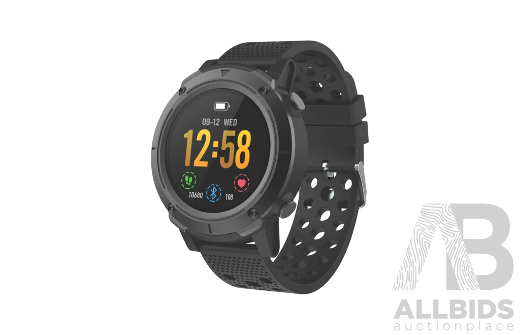 ALTIUS (AL-SW1315HN-BLK) Multisport SmartWatch With GPS - BARACK OBAMA (ISBN 978-0-241-49151-5) a Promised Land - Total ORP $160.44