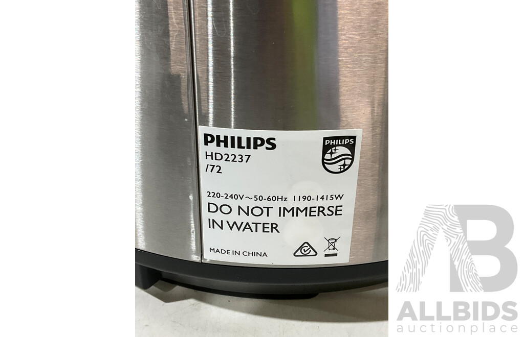 PHILIPS HD2237 72 Multicooker Lot 1429050 ALLBIDS