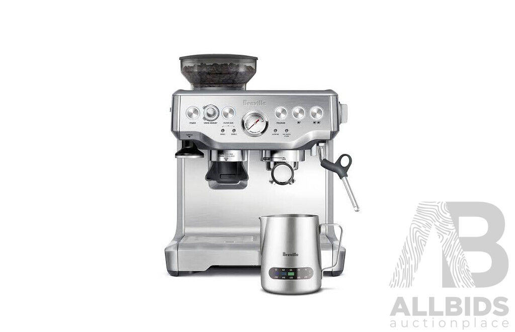 BREVILLE (BES875) the Barista Express With Milk Jug Thermal - ORP $749.99