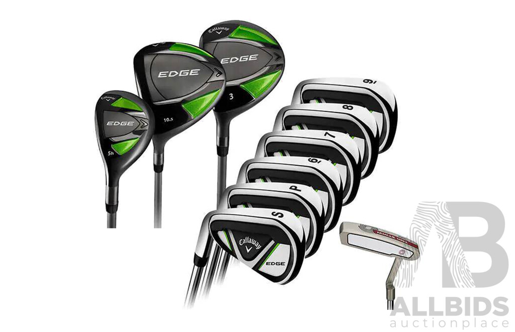 CALLAWAY (1204122) Mens Left Hand Golf Club 10 Piece Steel Shaft Irons and Graphite Woods - ORP $799.99