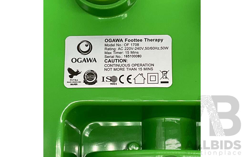 OGAWA (OF1708) Foottee Therapy Foot Reflexology - ESTIMATED ORP $299