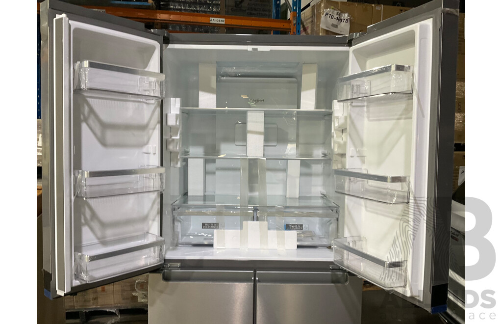 Whirlpool (WQ70900SXX) 595L 4 Door Refrigerator - ORP $1899.99