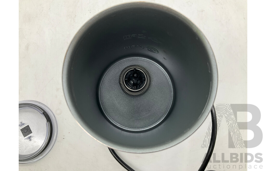 BREVILLE (BNV520GRY) Nespresso Vertuo Next Coffee Machine Grey & NESPRESSO (3594) Aeroccino3 Black Milk Frother - Lot of 2 - Total ORP $328.00