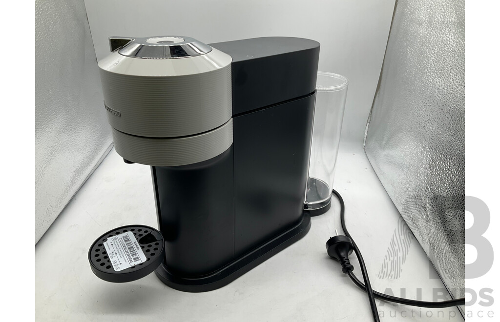 BREVILLE (BNV520GRY) Nespresso Vertuo Next Coffee Machine Grey & NESPRESSO (3594) Aeroccino3 Black Milk Frother - Lot of 2 - Total ORP $328.00