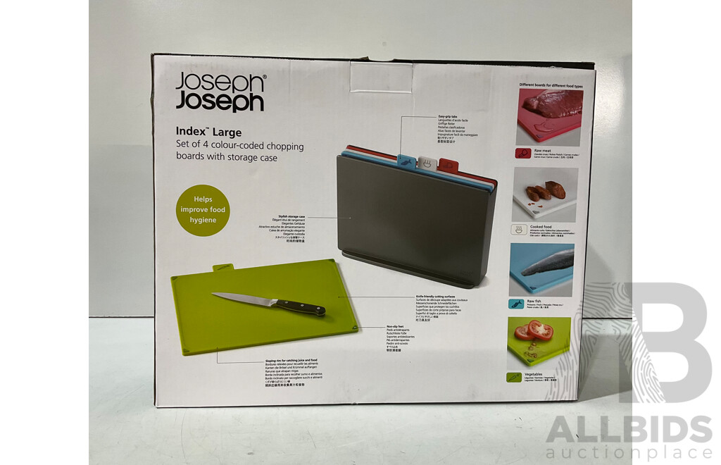 BAMIX (EO140) the-All-in-One Kitchen Machine - MORPHY RICHARDS (KT108021CEE REV1) Illumination 1.7 Jug Kettle (White) - JOSEPH JOSEPH Index Large Chopping Boards - Set of 3 - Estimated Total ORP $300.00