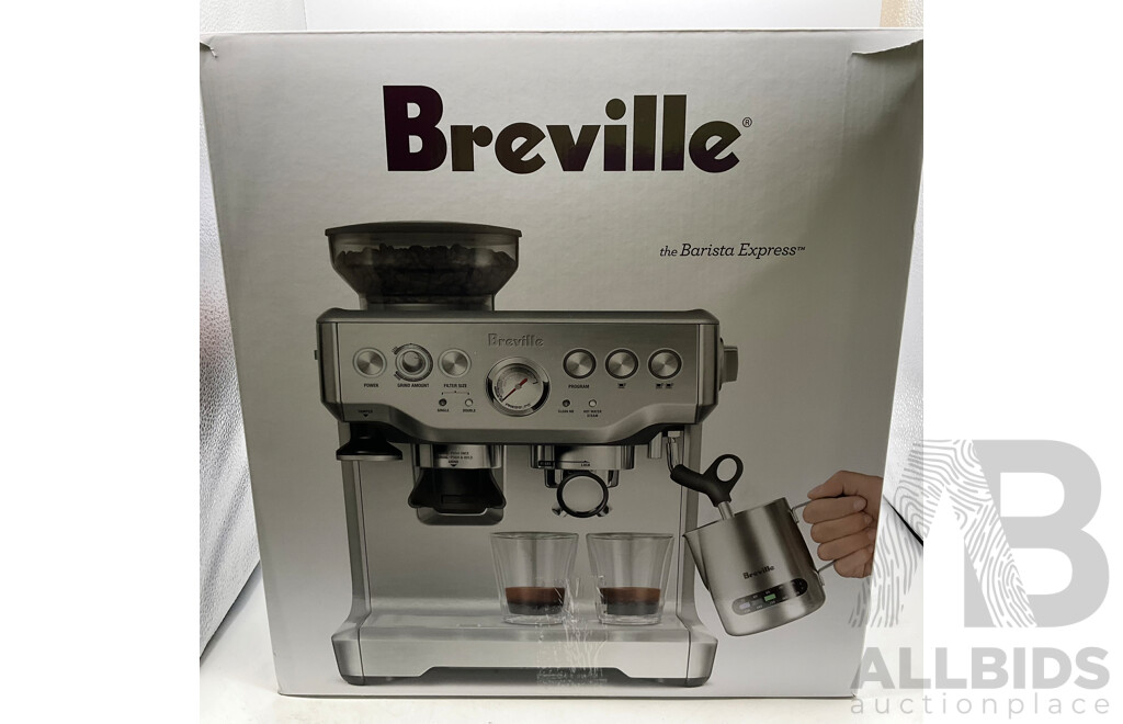 BREVILLE (BES875BSS) the Barista Express Coffee Machine - ORP $649.00