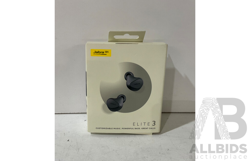 JABRA (OTE150150R) Elite 3 Ear Buds - JOURNEY (JMS31SWH) 3-in-1 Wireless Charging Station (White) X 2 - LA CROSSE (C75662-AU) Technology Alarm Clock With Wireless Charging - Lot of 4 - Estimated Total ORP $300.00