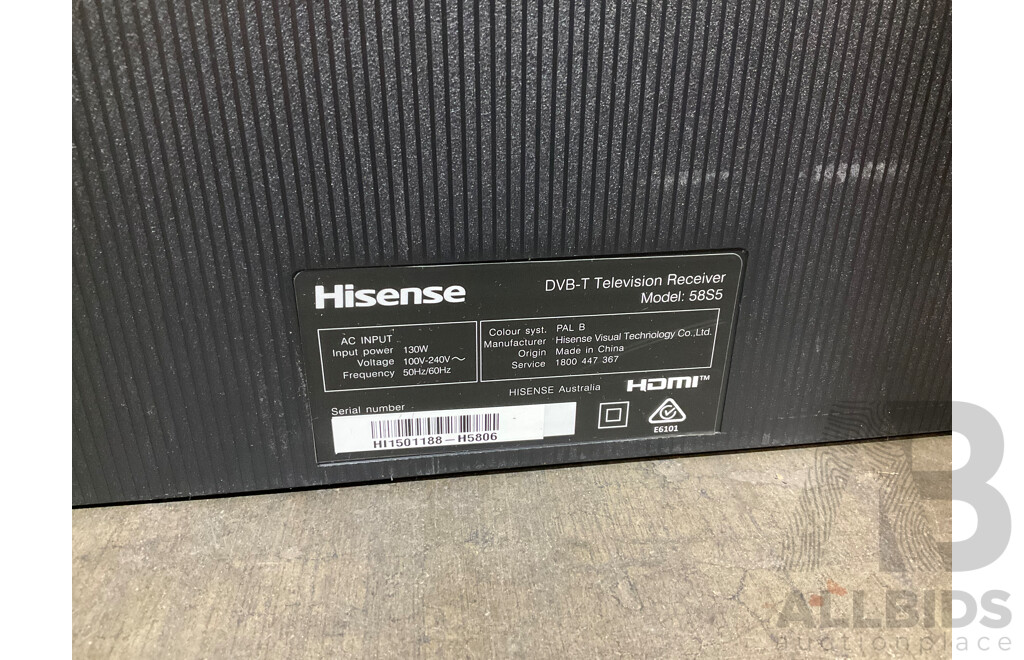 HISENSE (58S5) 58inch UHD 4K TV Series S5 - ORP $1,499.00