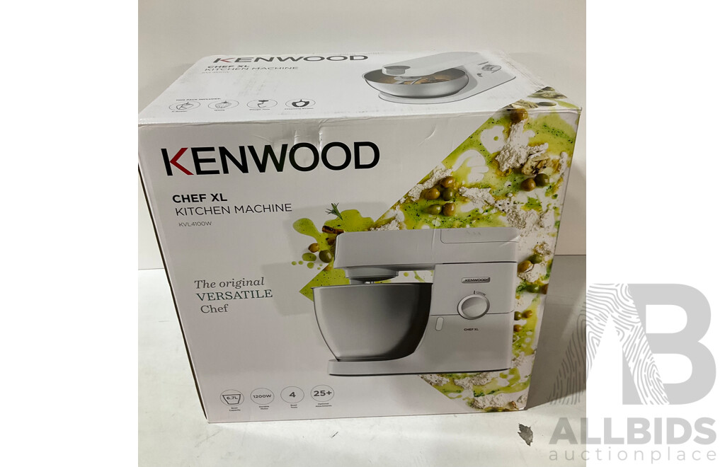 KENWOOD (KVL4100W) Chef XL Food Mixer - Total ORP $529.00