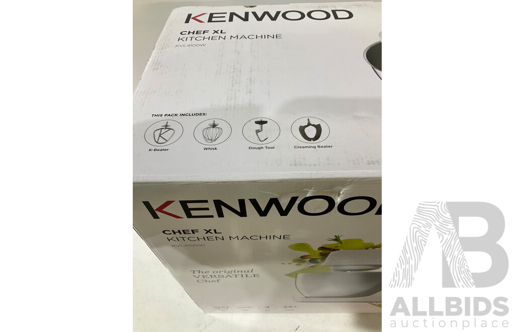 KENWOOD (KVL4100W) Chef XL Food Mixer - Total ORP $529.00