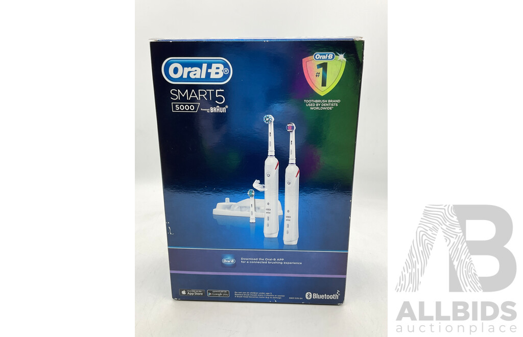 ORAL B (Oral-B SMART 5 5000 Smart 5000) Dual Handle Electric Toothbrush, PHILIPS (HPS920/00) Pro Hair Dryer - LOT of 2 - TOTAL ORP $224.97