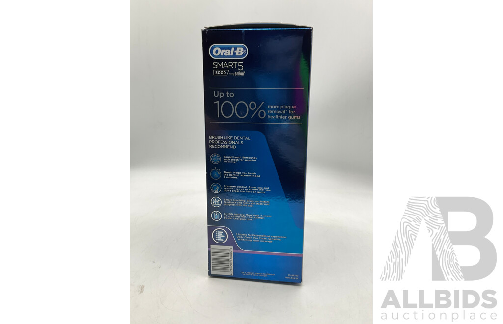 ORAL B (Oral-B SMART 5 5000 Smart 5000) Dual Handle Electric Toothbrush, PHILIPS (HPS920/00) Pro Hair Dryer - LOT of 2 - TOTAL ORP $224.97