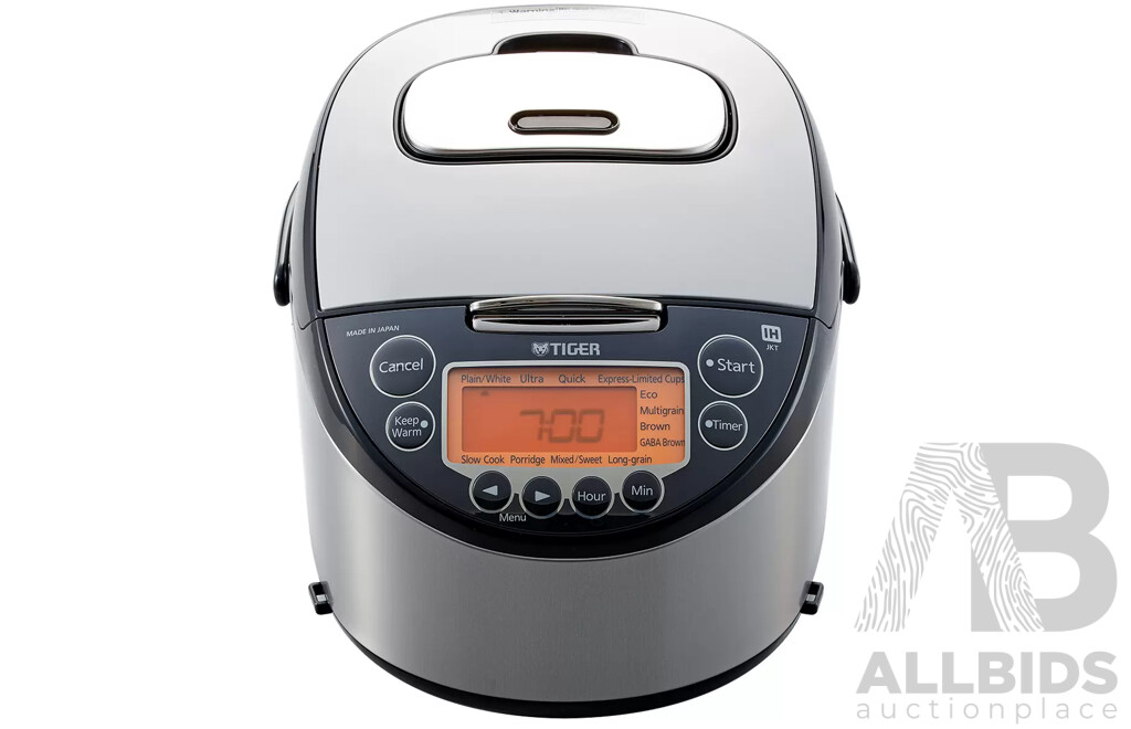 TIGER (JKT-D18A) 230-240V Silver/Black Induction Heating Rice Cooker/Warmer - Total ORP $509.99