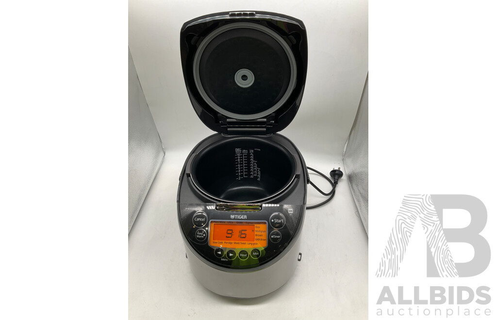 TIGER (JKT-D18A) 230-240V Silver/Black Induction Heating Rice Cooker/Warmer - Total ORP $509.99