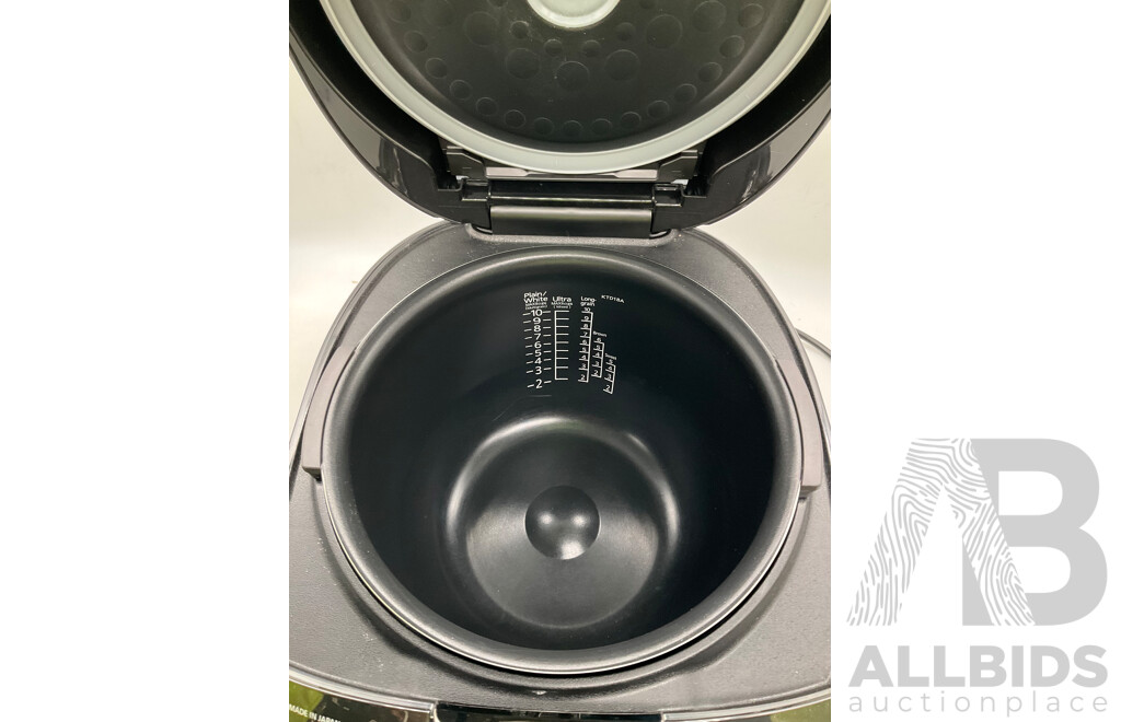 TIGER (JKT-D18A) 230-240V Silver/Black Induction Heating Rice Cooker/Warmer - Total ORP $509.99