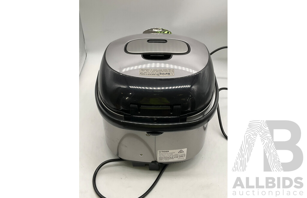 TIGER (JKT-D18A) 230-240V Silver/Black Induction Heating Rice Cooker/Warmer - Total ORP $509.99