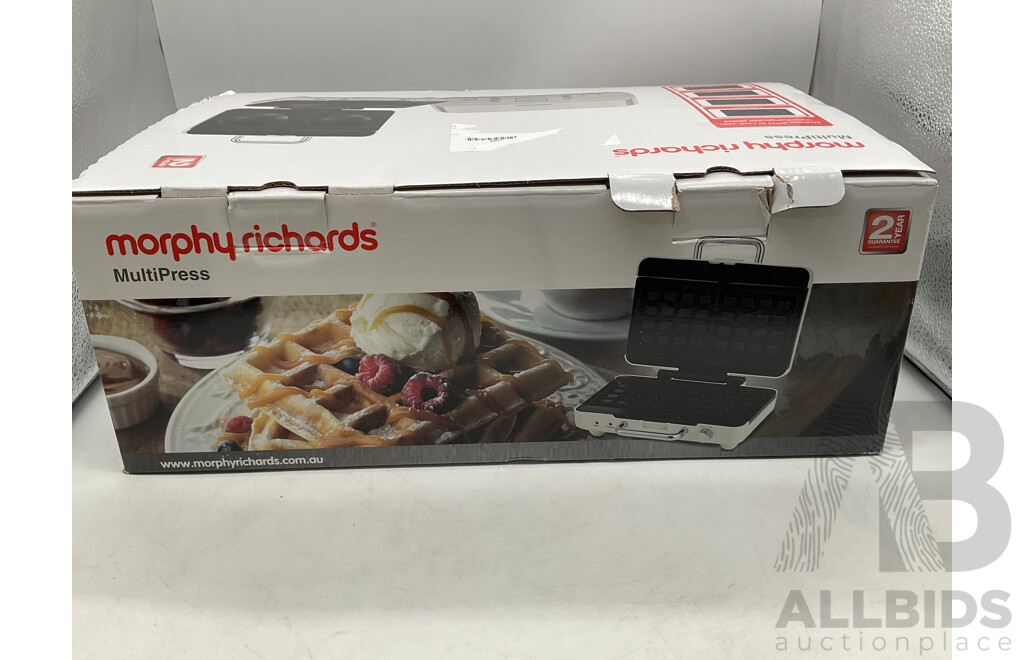 MORPHY RICHARDS (MREMP4WT) Multi Press With Interchangeable Plates - ORP $229