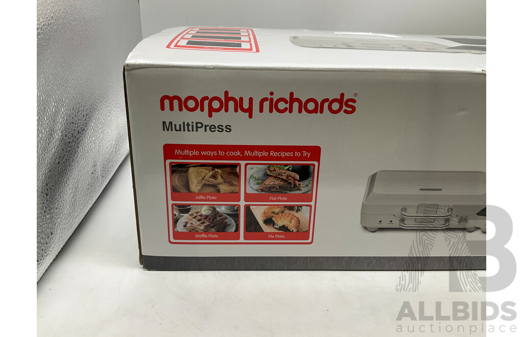 MORPHY RICHARDS (MREMP4WT) Multi Press With Interchangeable Plates - ORP $229