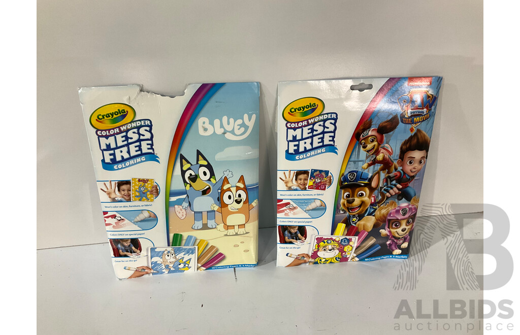 BLUEY, PAW PATROL, PEPPA PIG & Other Assorted Kids Items - LOT of 9 - ESTIMATED ORP $170