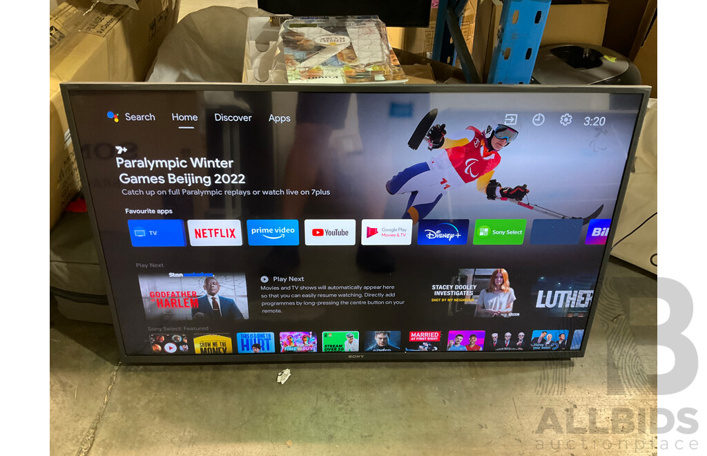 SONY (KD43X8000H) 43 Inch X8000H 4K UHD HDR Smart Android LED TV - ORP $1,299.00
