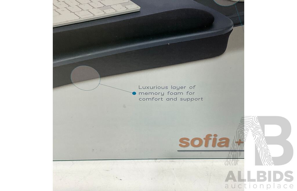 ONKAPARINGA Revitasleep Cooling Gel Top Memory Foam Pillows (2) - SOFIA and SAM Portable Lapdesk With Memory Foam - Lot of 3 - Total Estimated ORP $225.00