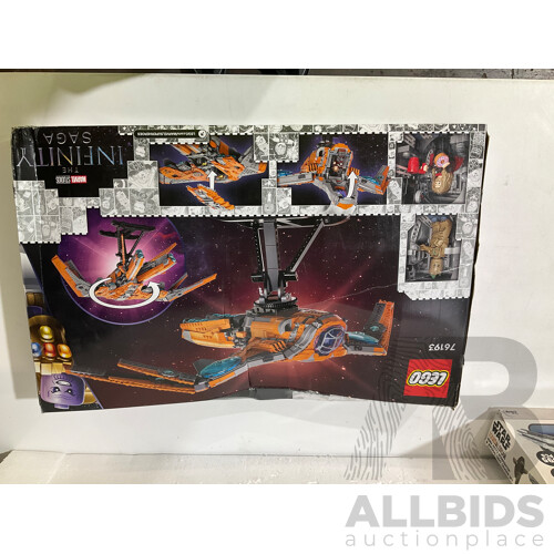 LEGO (76193) Marvel Super Heroes the Guardians’ Ship Large Building Set & DISNEY: STAR WARS: the Mandalorian Paper Model Set - Lot of 2 - ORP $299.99