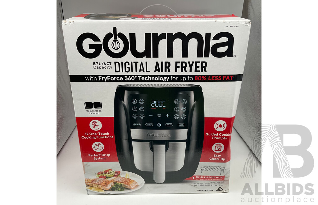 Gourmia 6.7L Digital Air Fryer, BRITA Aluna XL Water Filter Jug 3.5L With Filters, Tefal FV4093 Ultragliss Iron - LOT of 3 - ORP$209.97