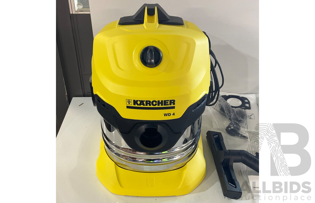 KARCHER (IPX4) WD 4 Premium 20L Wet & Dry Vacuum - ORP $279.00