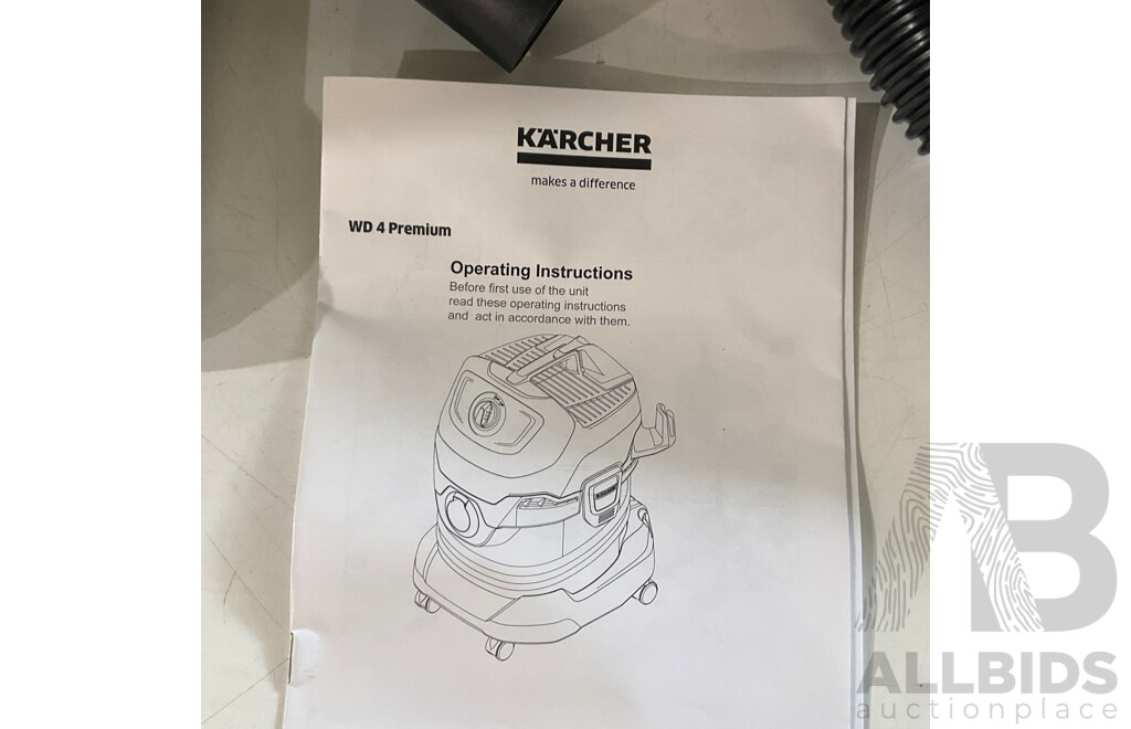 KARCHER (IPX4) WD 4 Premium 20L Wet & Dry Vacuum - ORP $279.00