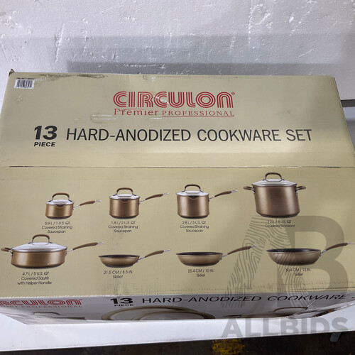 CIRCULON (1309952) Premier 13 Piece Hard Anodised Cookware (Bronze) - ORP 339.99