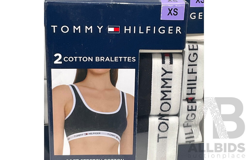 TOMMY HILFIGER (54061) Combo a Cotton Bralette - 6 X Twin Packs - Lot of 6 - ORP $180.00