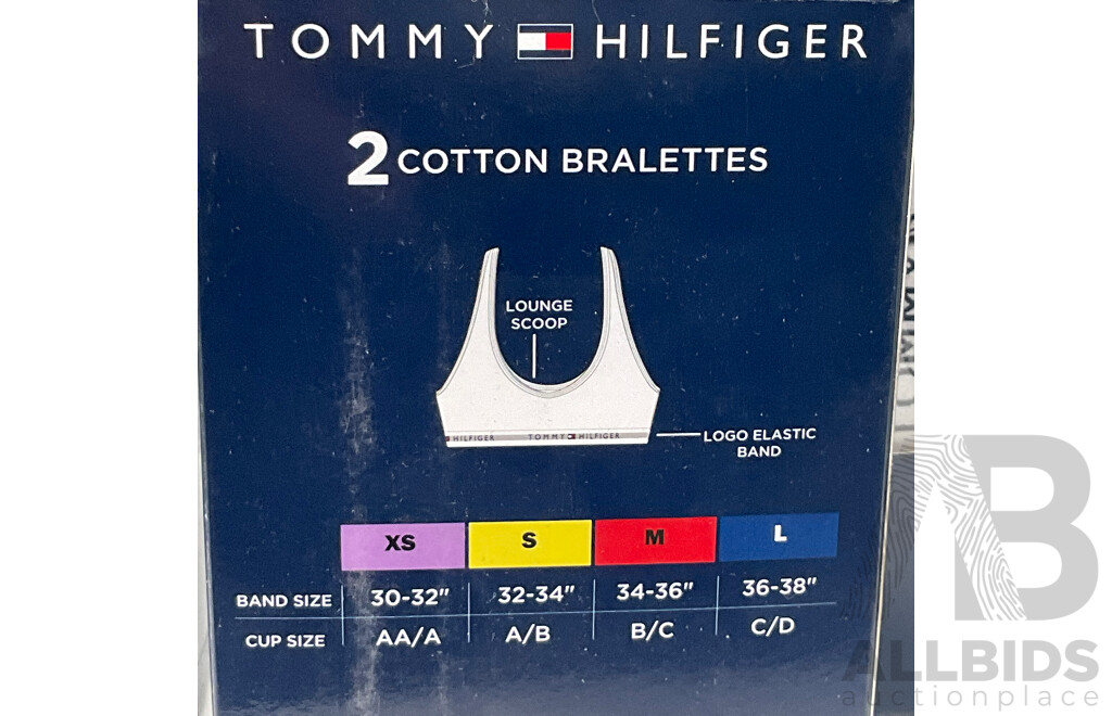 TOMMY HILFIGER (54061) Combo a Cotton Bralette - 6 X Twin Packs - Lot of 6 - ORP $180.00