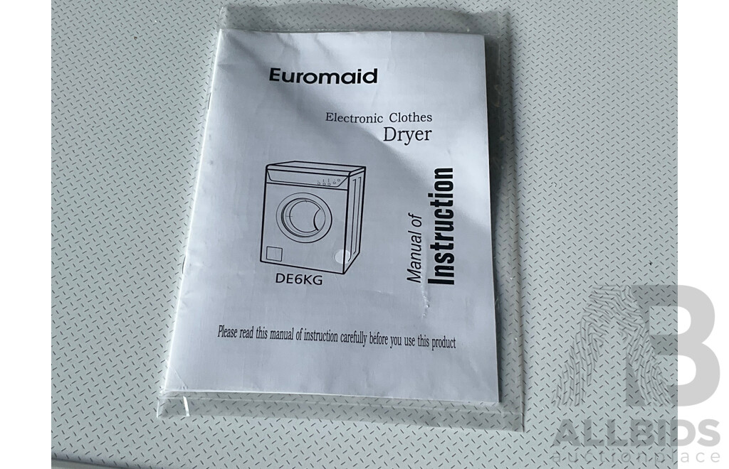 EUROMAID (DE6KG) 6kg Vented Dryer ORP $599.99
