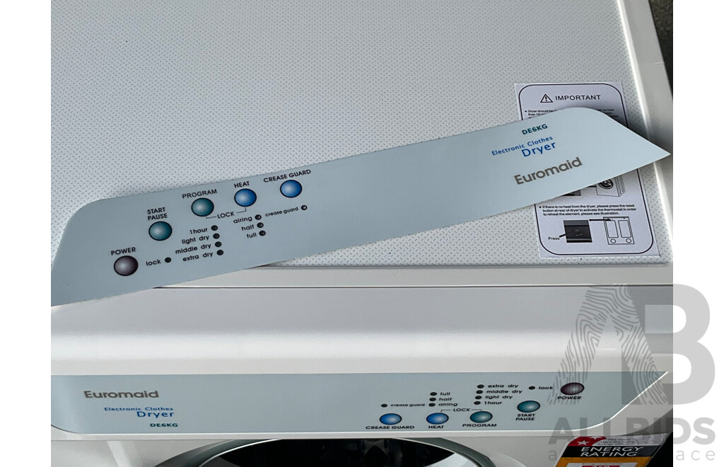 EUROMAID (DE6KG) 6kg Vented Dryer ORP $599.99