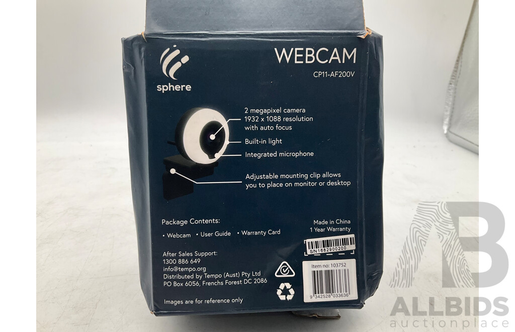 SPHERE Webcam - RAZOR Barracuda X Headphones - CYGNETT Charge Up Power Bank X 2 - CYGNETT USB Cables - Lot of 5 - ORP $370