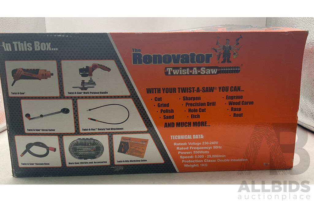 THE RENOVATOR Twist-a-Saw Deluxe Kit - ORP $108.99