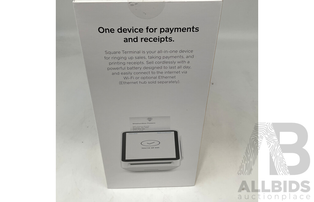 SQUARE (104261) All in One Payment Terminal and Receipt Rolls Bundle - SQUARE Dock- SQUARE Reader Lot of 3- ORP $439.00