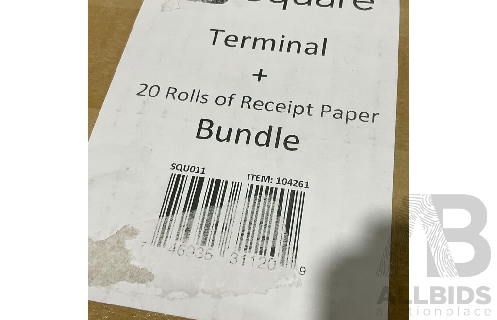 SQUARE (104261) All in One Payment Terminal and Receipt Rolls Bundle - SQUARE Dock- SQUARE Reader Lot of 3- ORP $439.00