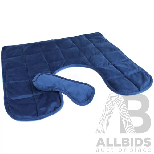 TOMMY BAHAMA (1311111) Down Alternate Pillows Pack of 2 - ONKAPARINGA ( 97529 ) Weighted Neck Wrap With Bonus Eye Pack - Mid Navy & BESTWAY ( 97280 ) Fortech Airbed - Lot of 3 - Total -ORP $ 154.94