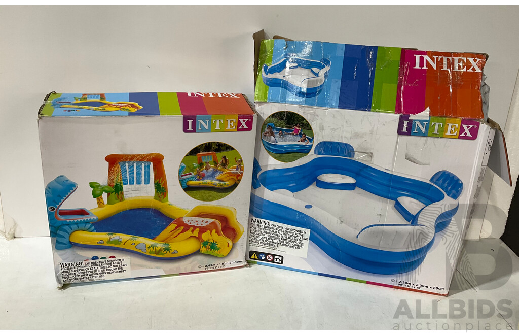 INTEX Wet Set Dinasour Collection - INTEX Inflatable Pool - Lot of 2 - Estimated Total ORP $149.99